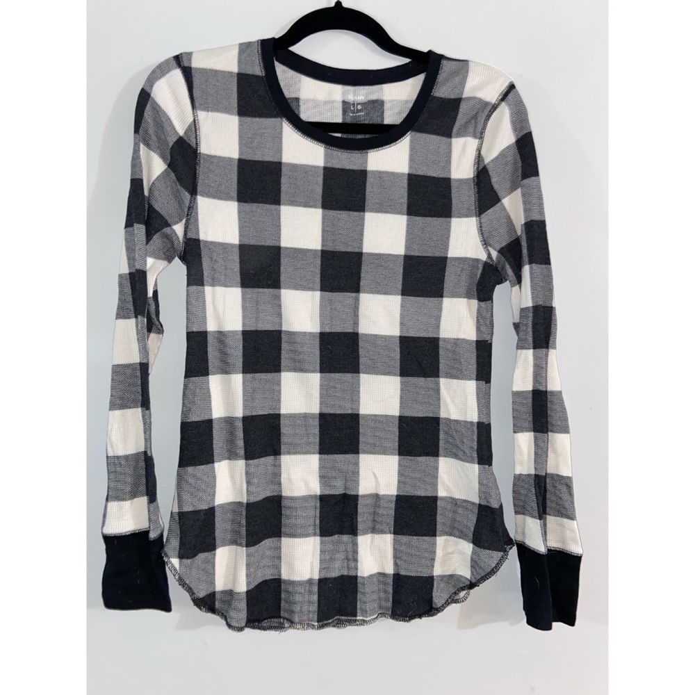 Black & White Plaid Long Sleeve
